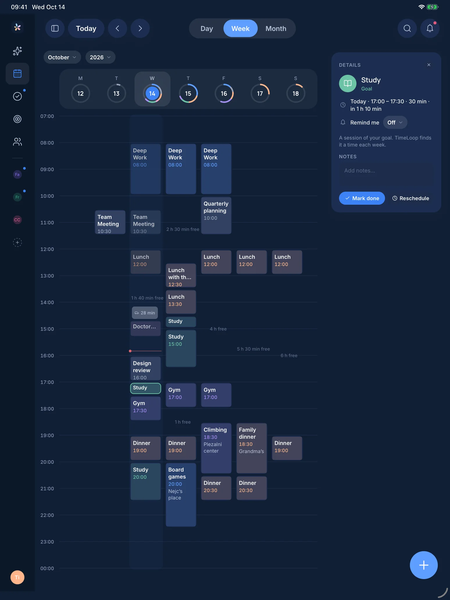 The same screen in dark mode, to the pixel